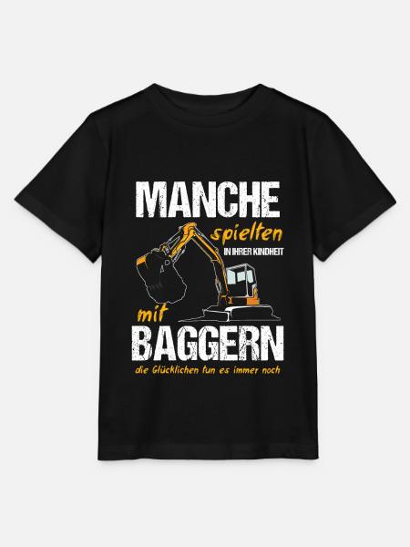 Bagger Baggerfahrer Strassenbau Geschenk - Stanley/Stella Kinder T-Shirt MINI CREATOR  - Schwarz