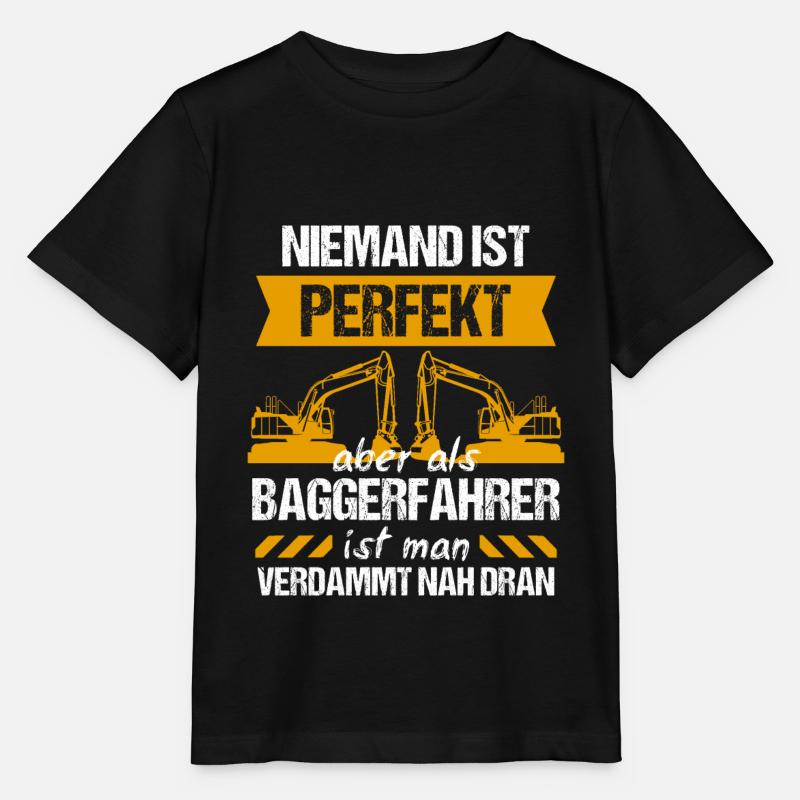 Bagger Baggerfahrer Baggern Geschenk - Stanley/Stella Kinder T-Shirt MINI CREATOR - Schwarz