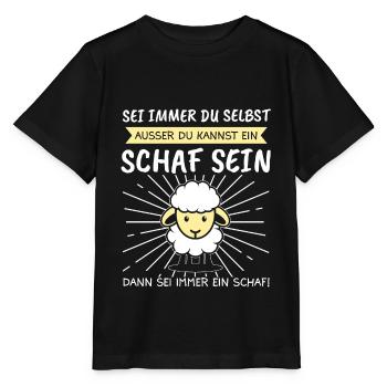 Schaf Schafe Hirte Geschenk - Stanley/Stella Kinder T-Shirt MINI CREATOR  - Schwarz - Vorne - Mikhail (115cm)