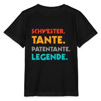 Patentante Lieblingstante Taufpatin Geschenk & Tau - Stanley/Stella Kinder T-Shirt MINI CREATOR  - Schwarz - Vorne - Mikhail (115cm)