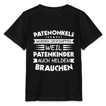 Patenonkel Onkel Pate Geschenk & Pate - Stanley/Stella Kinder T-Shirt MINI CREATOR  - Schwarz - Vorne - Mikhail (115cm)