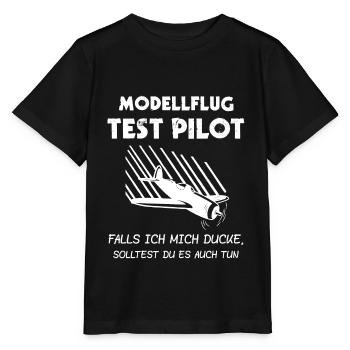 Modellflug Modellbauer Modellbau Geschenk & Flugze - Stanley/Stella Kinder T-Shirt MINI CREATOR  - Schwarz - Vorne - Mikhail (115cm)