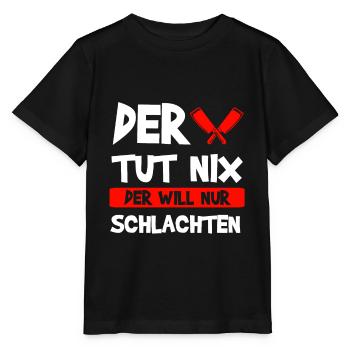 Fleischer Fleisch Metzger Geschenk - Stanley/Stella Kinder T-Shirt MINI CREATOR  - Schwarz - Vorne - Mikhail (115cm)