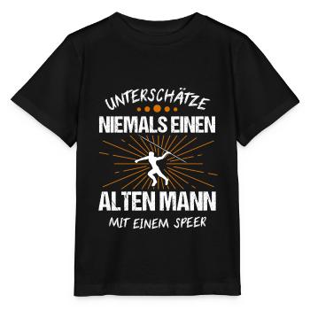 Speerwurf Speerwerfer Speer Geschenk - Stanley/Stella Kinder T-Shirt MINI CREATOR  - Schwarz - Vorne - Mikhail (115cm)