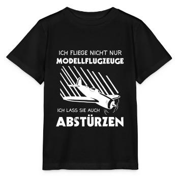 Modellflug Modellflugzeug Modellbau Geschenk - Stanley/Stella Kinder T-Shirt MINI CREATOR  - Schwarz - Vorne - Mikhail (115cm)