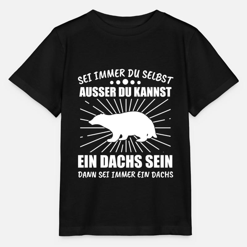 Dachs Honigdachs Badger Geschenk - Stanley/Stella Kinder T-Shirt MINI CREATOR  - Schwarz