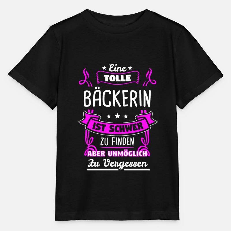 Bäckerin Backen Brot Geschenk - Stanley/Stella Kinder T-Shirt MINI CREATOR  - Schwarz