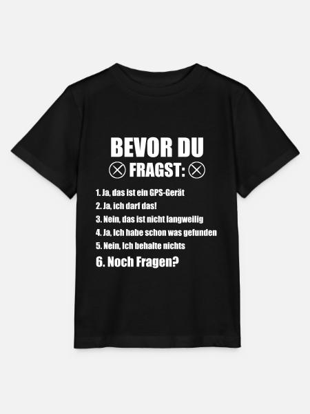 Geocaching Geocacher GPS Geschenk - Stanley/Stella Kinder T-Shirt MINI CREATOR - Schwarz