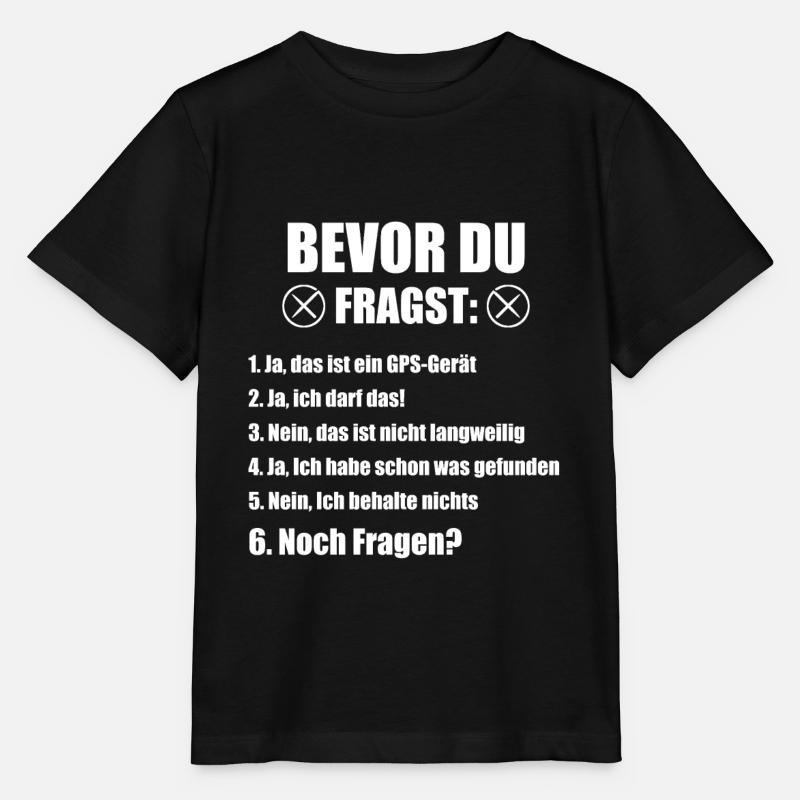 Geocaching Geocacher GPS Geschenk - Stanley/Stella Kinder T-Shirt MINI CREATOR - Schwarz