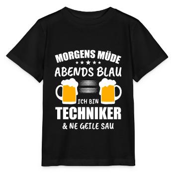 Techniker Computer Technik Geschenk - Stanley/Stella Kinder T-Shirt MINI CREATOR  - Schwarz - Vorne - Mikhail (115cm)