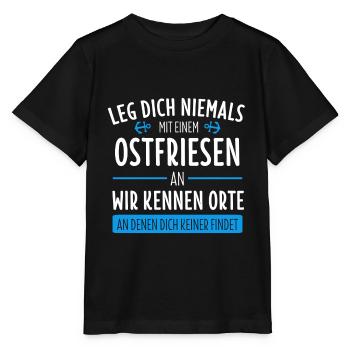 Ostfriese Ostfriesland Nordsee Geschenk - Stanley/Stella Kinder T-Shirt MINI CREATOR  - Schwarz - Vorne - Mikhail (115cm)