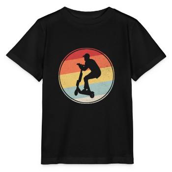 Stunt scooter scooter scooter rider gift - Stanley/Stella MINI CREATOR Kids’ T-Shirt - black - Front - Mikhail (115cm)