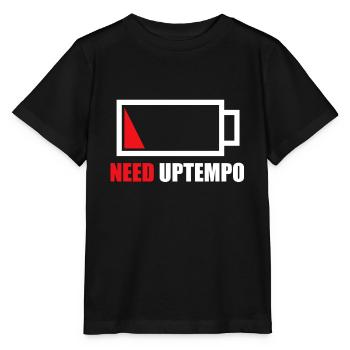 Cadeau Uptempo Techno 200 BPM - T-shirt bio MINI CREATOR Stanley/Stella Enfant - noir - Devant - Mikhail (115cm)
