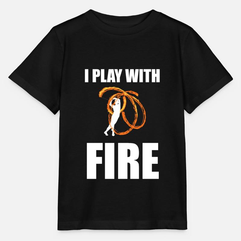 Cadeau de danseur de feu poi feu poi feu - T-shirt bio MINI CREATOR Stanley/Stella Enfant - noir