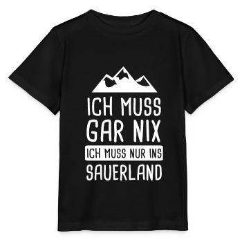 Sauerland Nordrhein-Westfalen Sauerländer Geschenk - Stanley/Stella Kinder T-Shirt MINI CREATOR  - Schwarz - Vorne - Mikhail (115cm)