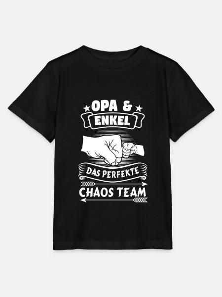 Opa & Enkel Das Perfekte Chaos Team Geschenk - Stanley/Stella Kinder T-Shirt MINI CREATOR - Schwarz