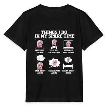Anime Clothing Otaku Gift - Stanley/Stella MINI CREATOR Kids’ T-Shirt - black - Front - Mikhail (115cm)