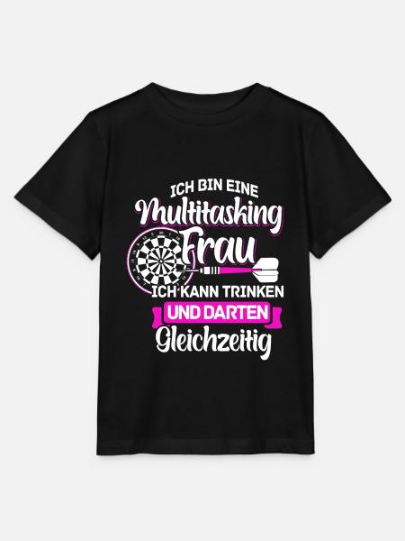Dart Frauen Darts Dartspieler Geschenk - Stanley/Stella Kinder T-Shirt MINI CREATOR - Schwarz