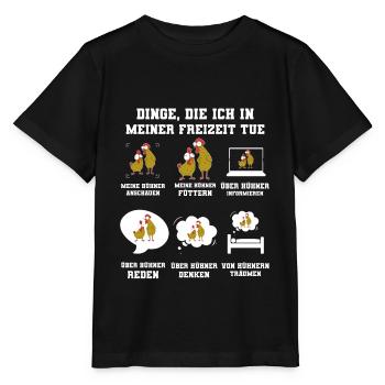 Huhn Hühner Hühnerstall Geschenk - Stanley/Stella Kinder T-Shirt MINI CREATOR  - Schwarz - Vorne - Mikhail (115cm)