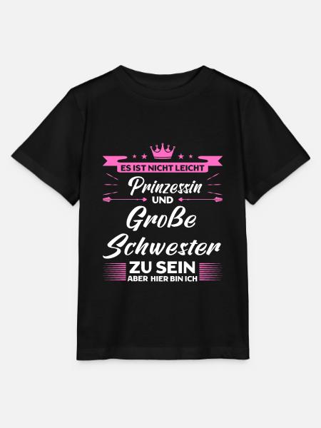 Prinzessin Große Schwester Geschwister Geschenk - Stanley/Stella Kinder T-Shirt MINI CREATOR - Schwarz