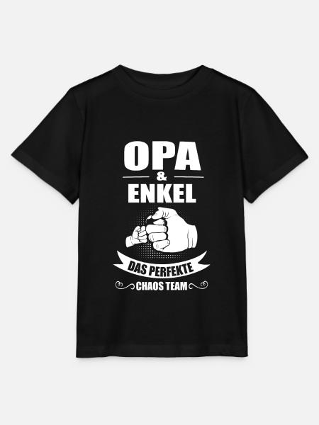 Opa Enkel Das Perfekte Chaos Team Geschenk - Stanley/Stella Kinder T-Shirt MINI CREATOR - Schwarz