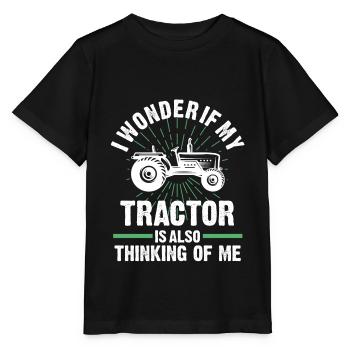 Tractor Tractors Tractor Gift - Stanley/Stella MINI CREATOR Kids’ T-Shirt - black - Front - Mikhail (115cm)