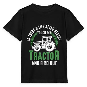 Tractor Tractors Tractor Gift - Stanley/Stella MINI CREATOR Kids’ T-Shirt - black - Front - Mikhail (115cm)