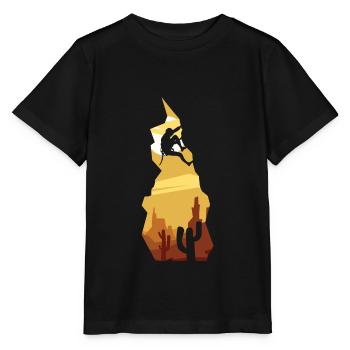 Rock climbing in vintage style - Stanley/Stella MINI CREATOR Kids’ T-Shirt - black - Front - Mikhail (115cm)