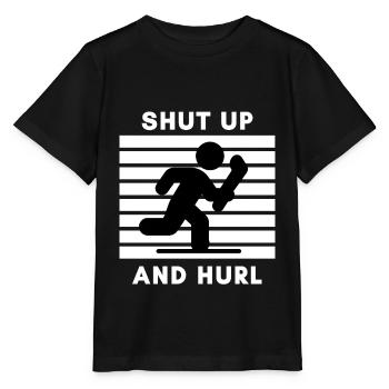 Hurling: Aufhalten und schleudern. - Stanley/Stella Kinder T-Shirt MINI CREATOR  - Schwarz - Vorne - Mikhail (115cm)