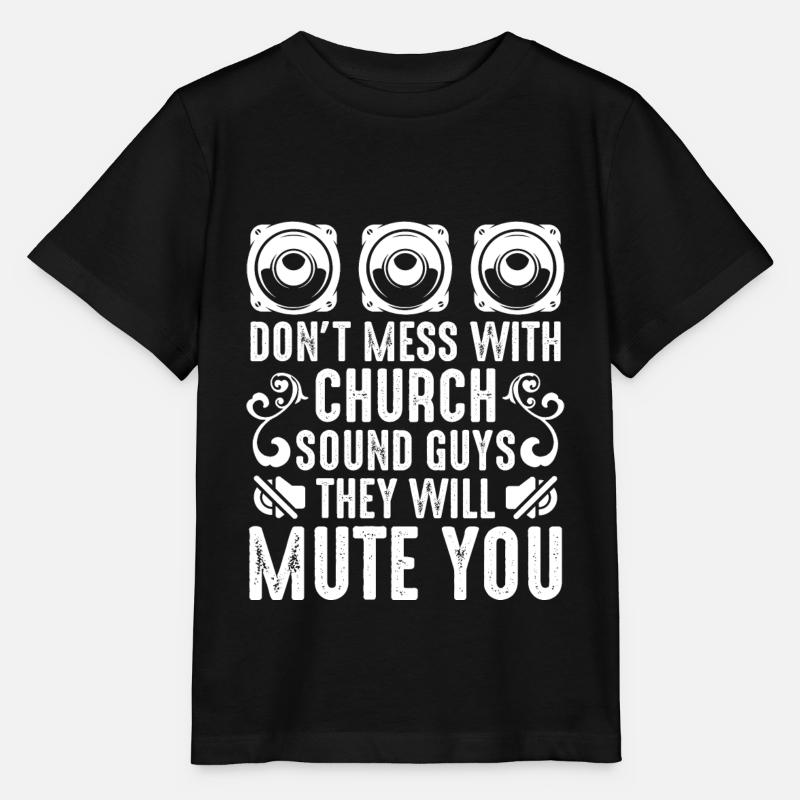 Church Sound Man Audio Tech Engineer Christian - Stanley/Stella MINI CREATOR Kids’ T-Shirt - black