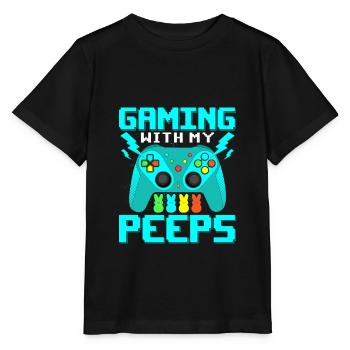 Gaming Quote Gaming avec My Peeps Gaming - T-shirt bio MINI CREATOR Stanley/Stella Enfant - noir - Devant - Mikhail (115cm)