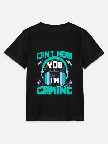 Gaming-Zitat kann dich im Gaming nicht hören - Stanley/Stella Kinder T-Shirt MINI CREATOR - Schwarz