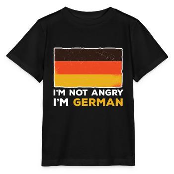 Je ne suis pas en colère, je suis allemand désespéré - T-shirt bio MINI CREATOR Stanley/Stella Enfant - noir - Devant - Mikhail (115cm)