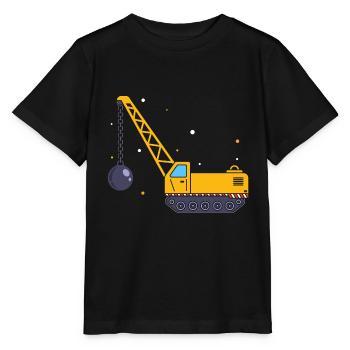 Abrissbirne Wrecking Ball Bagger Geschenk für Baua - Stanley/Stella Kinder T-Shirt MINI CREATOR  - Schwarz - Vorne - Mikhail (115cm)