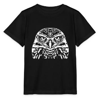 Le Hibou / Le Hibou / Portrait - T-shirt bio MINI CREATOR Stanley/Stella Enfant - noir - Devant - Mikhail (115cm)