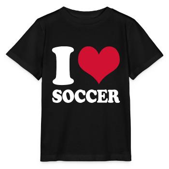 Fußball Fußballspieler I Love Soccer - Stanley/Stella Kinder T-Shirt MINI CREATOR  - Schwarz - Vorne - Mikhail (115cm)