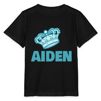 Krone Aiden - Stanley/Stella Kinder T-Shirt MINI CREATOR  - Schwarz - Vorne - Mikhail (115cm)