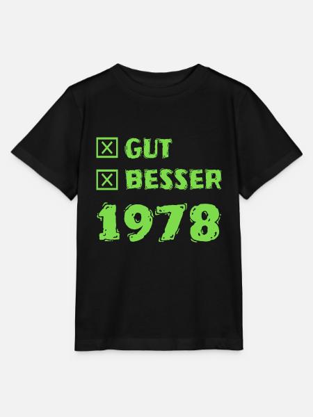 Besser 1978 - Stanley/Stella Kinder T-Shirt MINI CREATOR - Schwarz