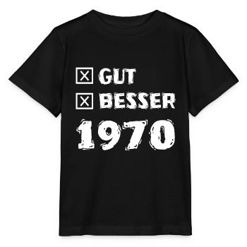 Besser 1970 - Stanley/Stella Kinder T-Shirt MINI CREATOR  - Schwarz - Vorne - Mikhail (115cm)