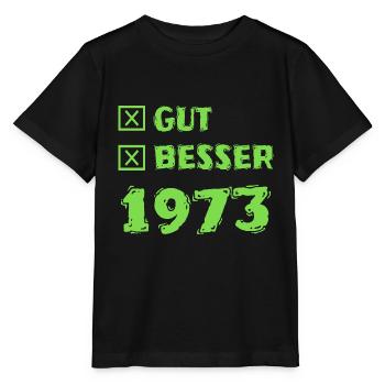 Besser 1973 - Stanley/Stella Kinder T-Shirt MINI CREATOR  - Schwarz - Vorne - Mikhail (115cm)