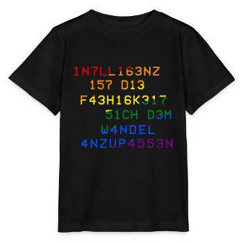 Intelligence Ability to adapt to change - Stanley/Stella MINI CREATOR Kids’ T-Shirt - black - Front - Mikhail (115cm)