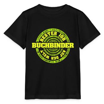 Bookbinder as a job - Stanley/Stella MINI CREATOR Kids’ T-Shirt - black - Front - Mikhail (115cm)