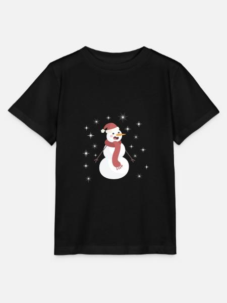 Snowman - Stanley/Stella Kinder T-Shirt MINI CREATOR - Schwarz