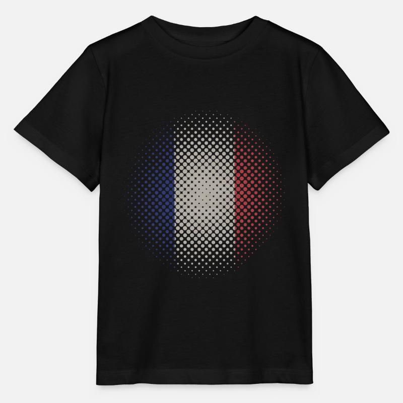 Drapeau France tricolore Paris Nice Lyon - T-shirt bio MINI CREATOR Stanley/Stella Enfant - noir