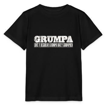 Papy grincheux - T-shirt bio MINI CREATOR Stanley/Stella Enfant - noir - Devant - Mikhail (115cm)