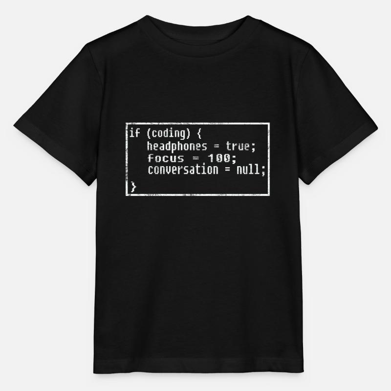 Codeurs codant - T-shirt bio MINI CREATOR Stanley/Stella Enfant - noir