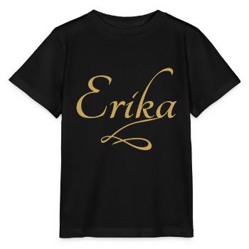 Vorname von Erika - Stanley/Stella Kinder T-Shirt MINI CREATOR  - Schwarz - Vorne - Mikhail (115cm)