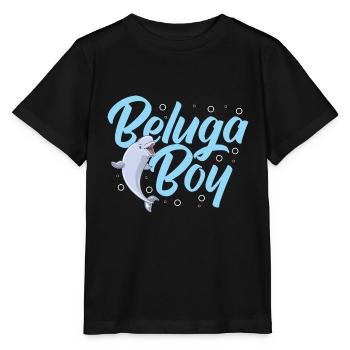 Béluga Béluga Baleine Observation des baleines Dauphin Dauphin - T-shirt bio MINI CREATOR Stanley/Stella Enfant - noir - Devant - Mikhail (115cm)
