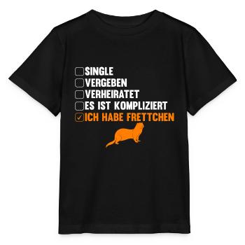 Es ist kompliziert ich habe Frettchen - Stanley/Stella Kinder T-Shirt MINI CREATOR  - Schwarz - Vorne - Mikhail (115cm)