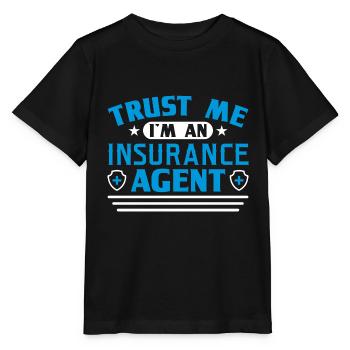 Vendeur d’assurance Agent d’assurance - T-shirt bio MINI CREATOR Stanley/Stella Enfant - noir - Devant - Mikhail (115cm)